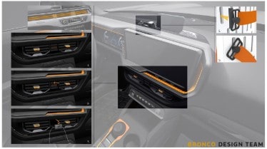 2025 Bronco Sport Interior Sketch